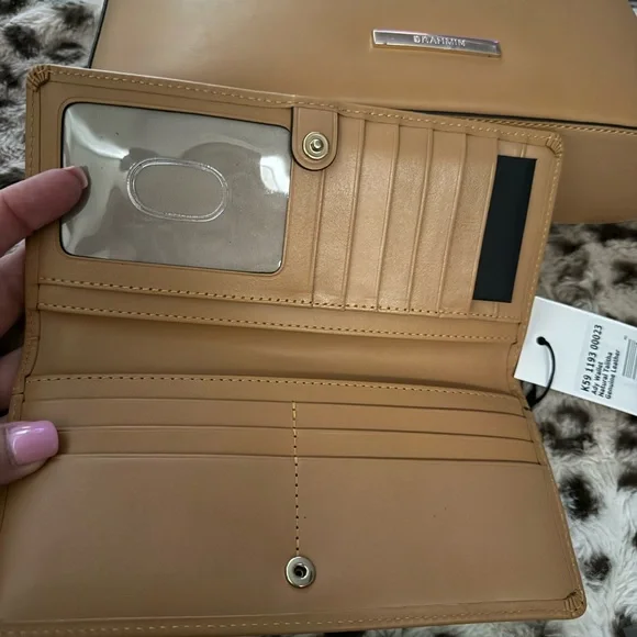 NWT Brahmin Katy crossbody and Ady wallet NATURAL TALITHA GENUINE LEATHER - Picture 3 of 6